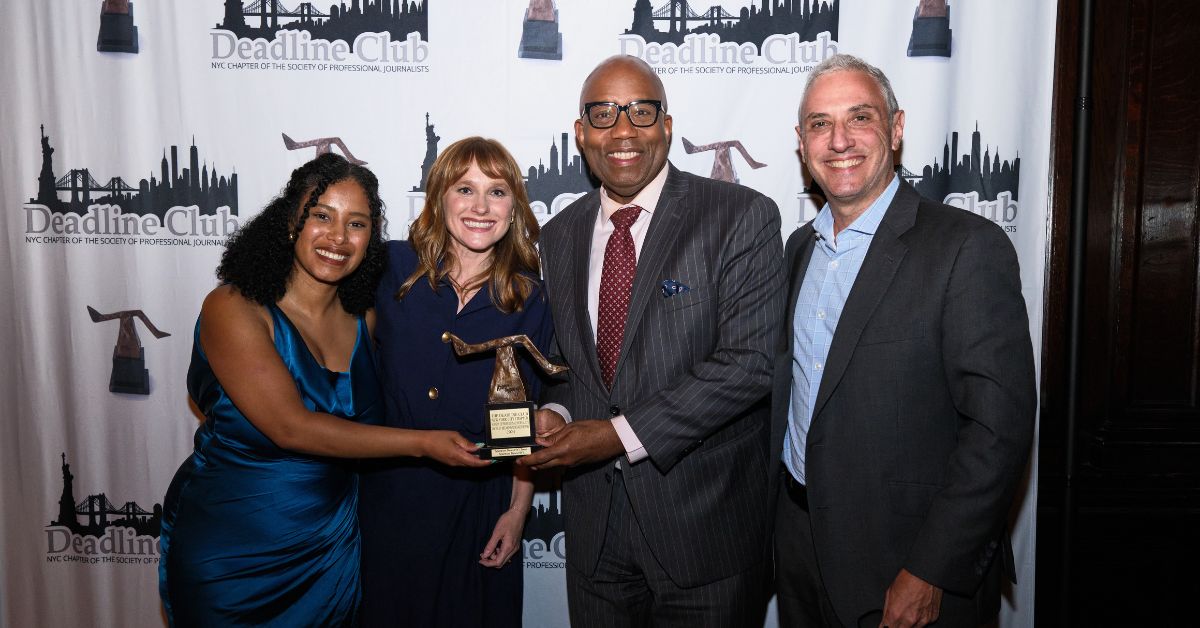 The Spectrum News team, winners of the 2025 Deadline Club award for Local TV Breaking News Reporting.